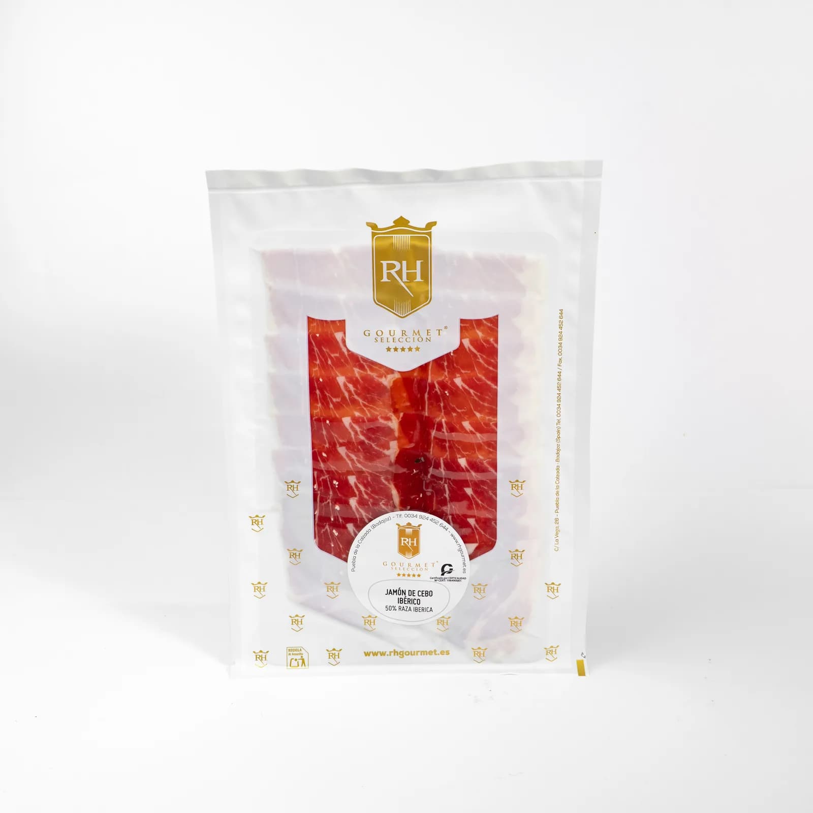 Jamón de Cebo Ibérico 50% Raza Ibérica, sobres 100g