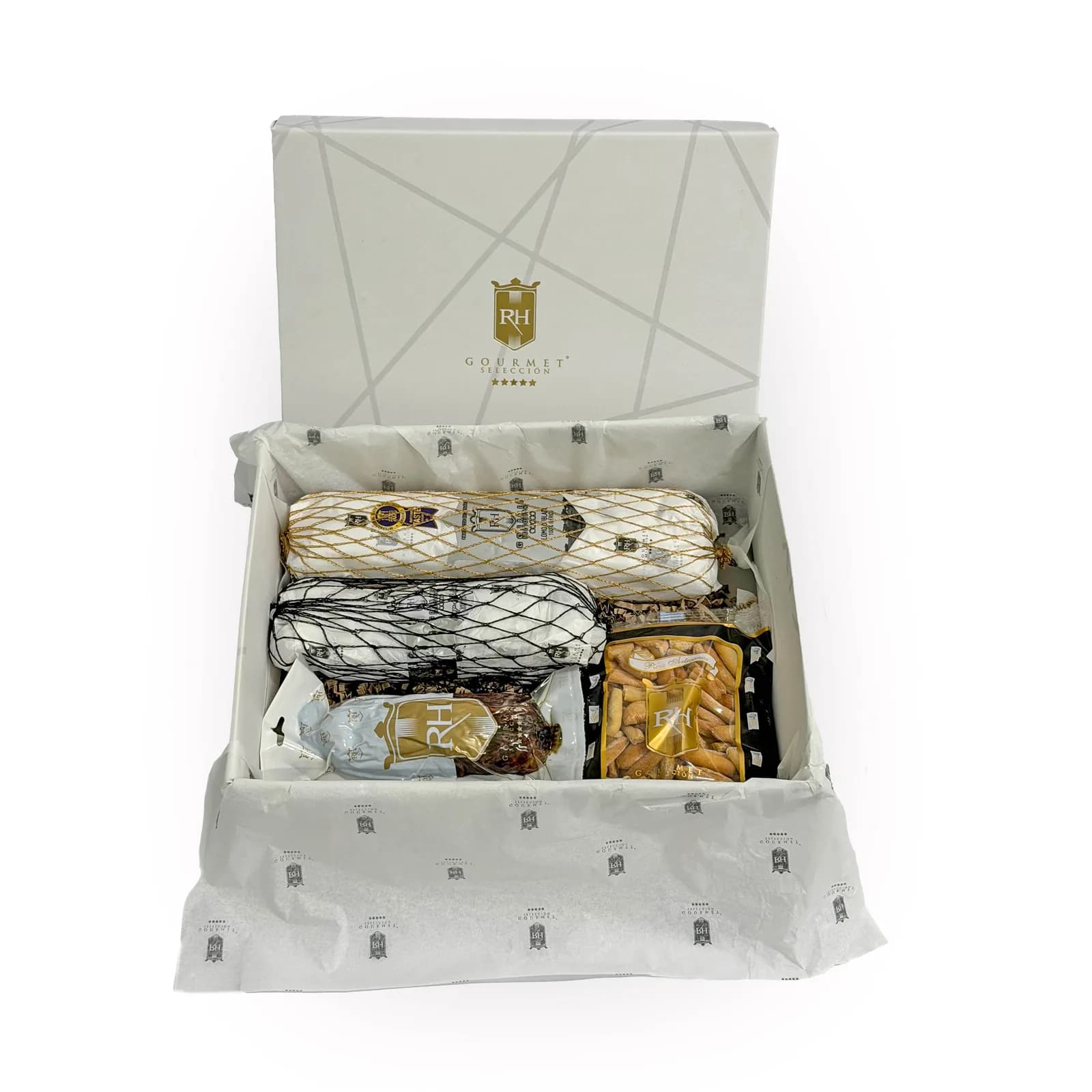 Estuche gourmet con lomo doblado, coppa, lomito y picos artesanos