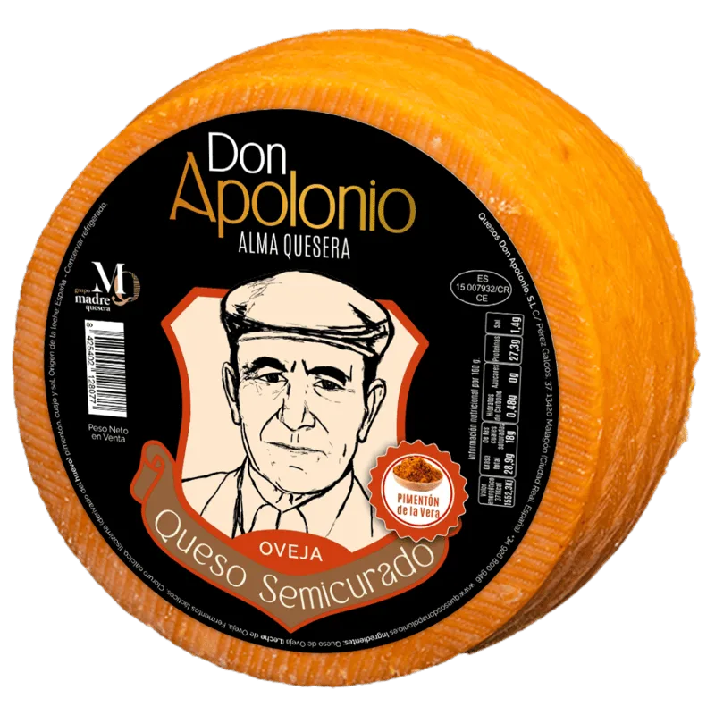 Queso de oveja semicurado con pimentón