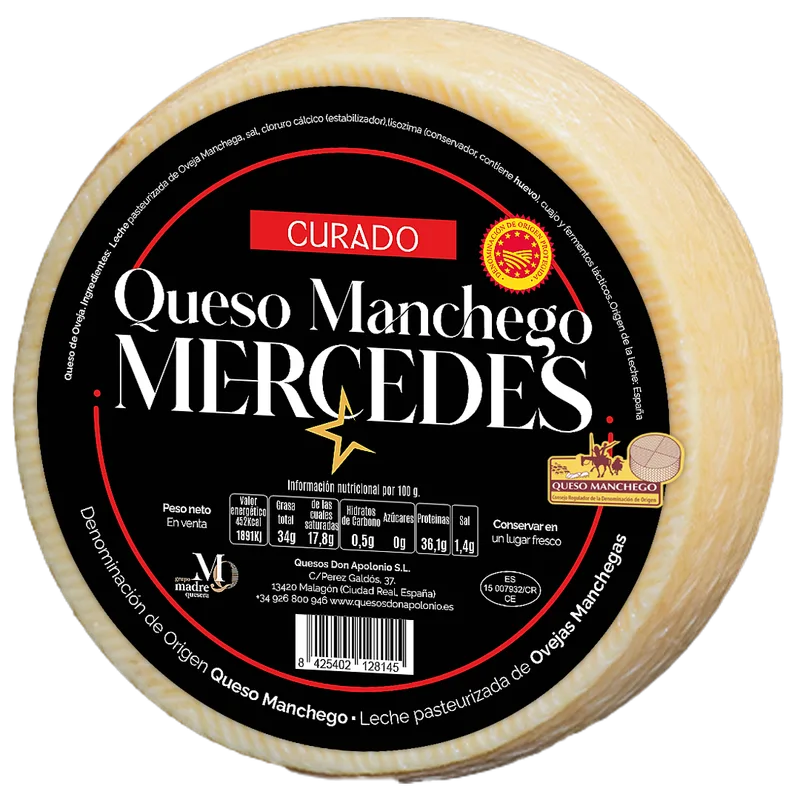 Queso manchego Mercedes D.O.P.