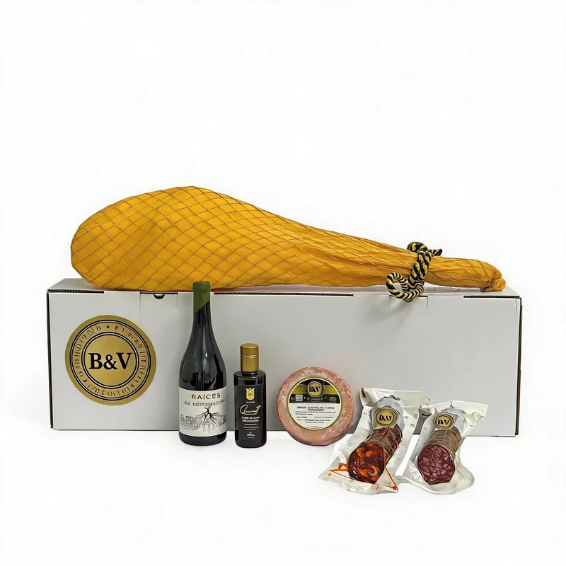 Lote «La Mesa Extremeña» — 7 productos + caja jamonera